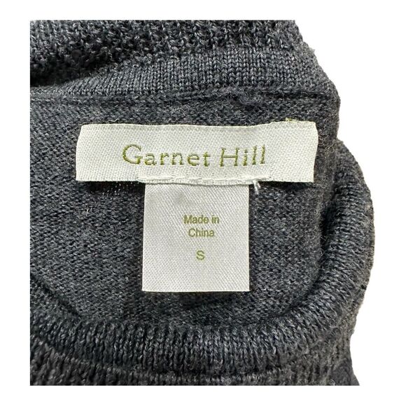 Garnet Hill Dress Womens Small Gray Merino Wool Turtleneck Sweater Classic - Picture 5 of 6